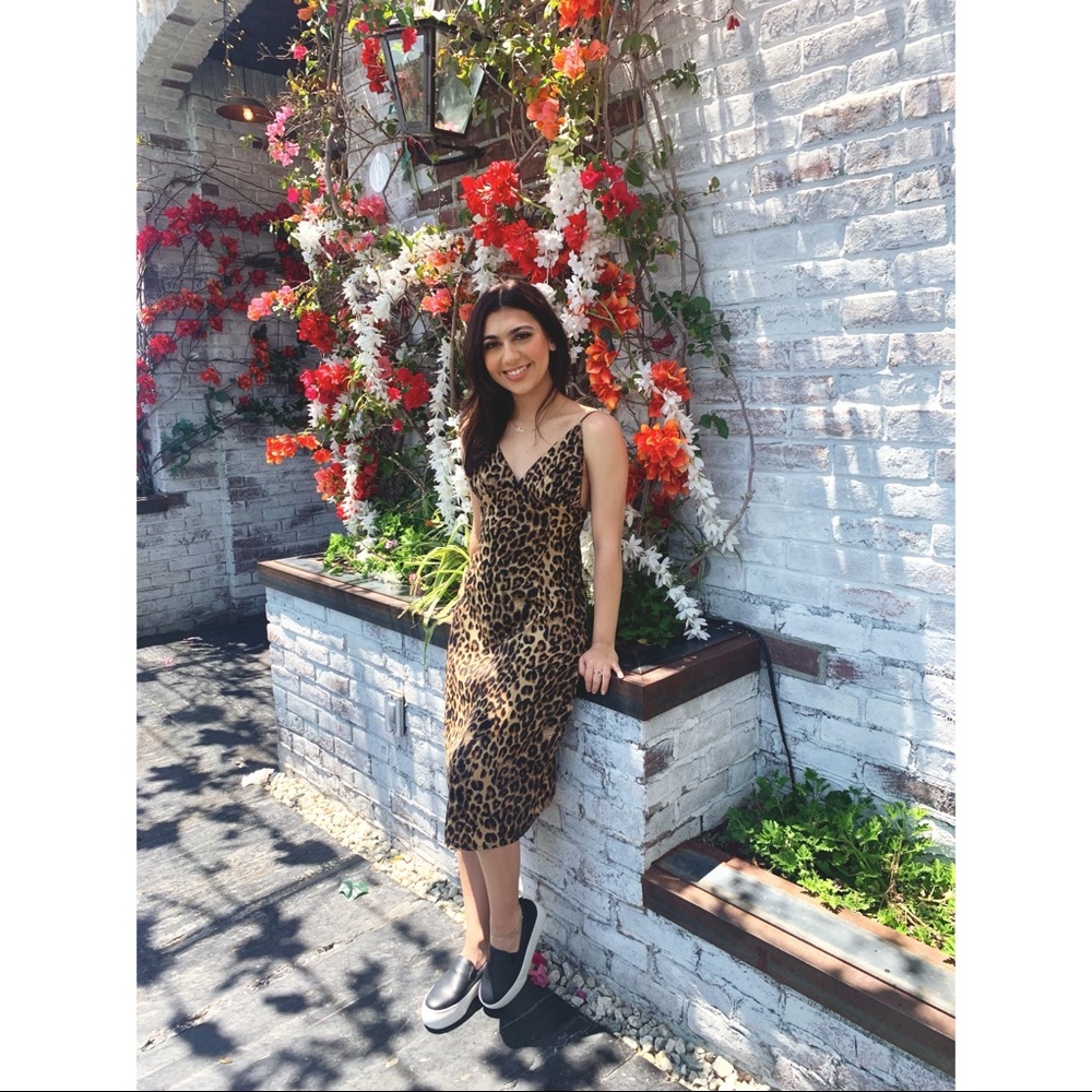 Leopard LPA Midi Slip Dress